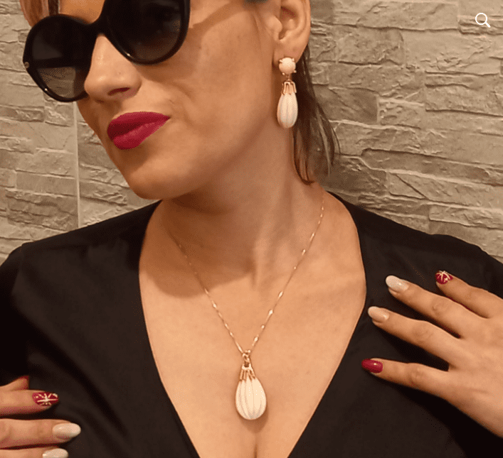 collana di corallo rosa